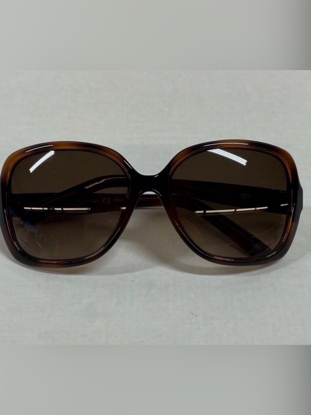 Authentic Fendi Brown Tortoise Oversized Sunglasses FS5227